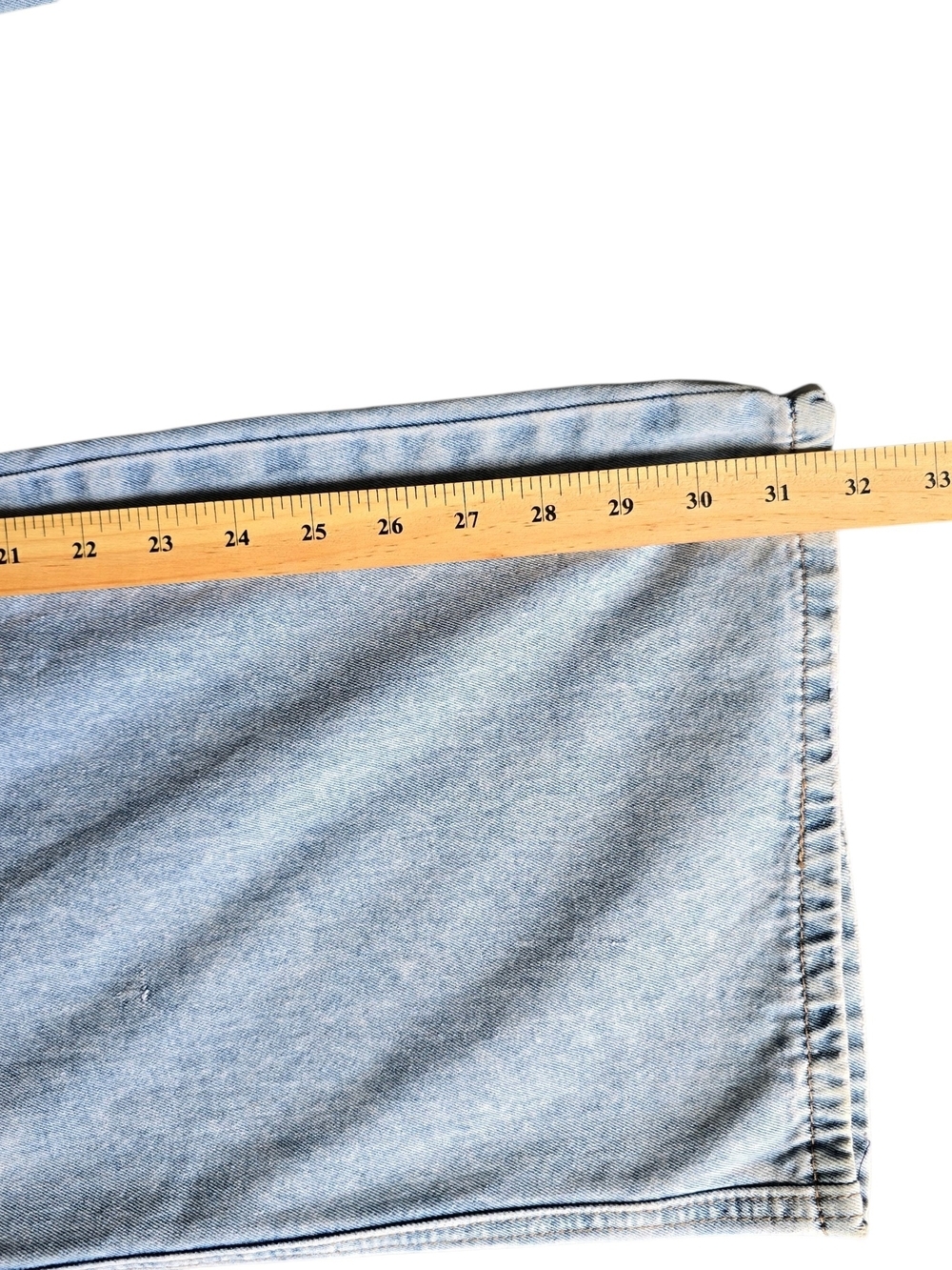 le château light blue denim Wide Leg, elastic waist with contrast stitching. - Picture 7 of 8